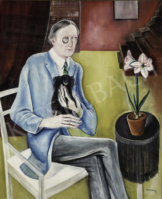 Rauscher, György - Portrait of Dezső Szomory, 1927 painting