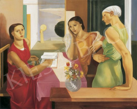 Medveczky, Jenő - Terrace (Three Graces), 1934 painting