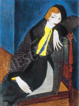  Vörös Géza - Lány ibolyacsokorral, 1933 
