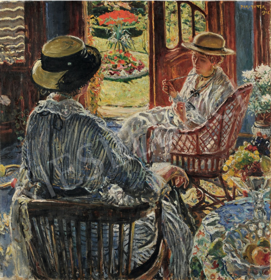  Perlmutter, Izsák - On The Terrace, 1916 painting