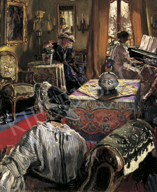  Perlmutter, Izsák - Salon, 1910s painting
