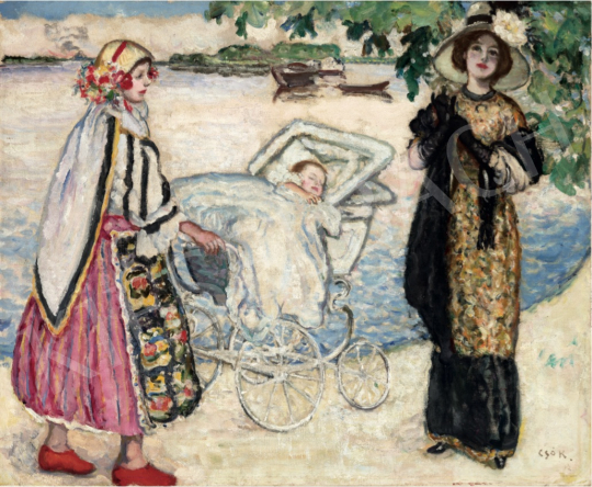  Csók, István - Züzü's First Walk, 1910s painting