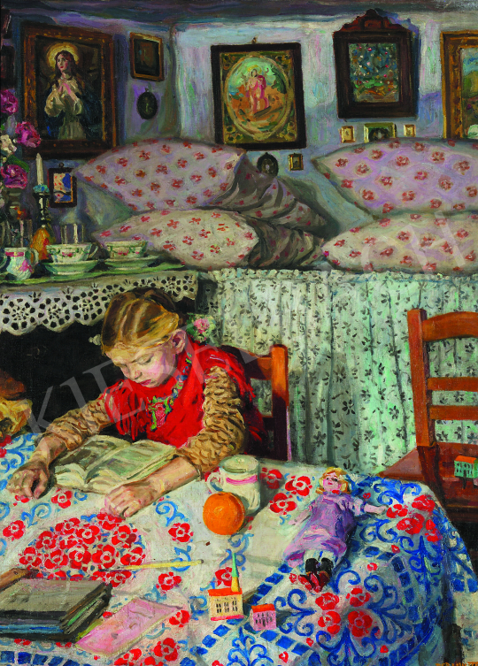  Perlmutter, Izsák - Living Room, c. 1908 painting
