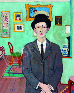  Vörös, Géza - Self-Portrait in a Hat, c. 1930 