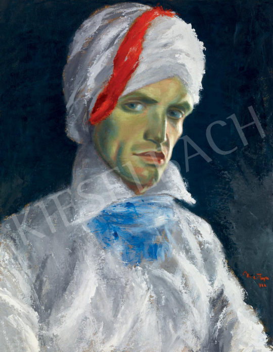 Martyn, Ferenc - Self-Portrait with Turban, 1922 painting