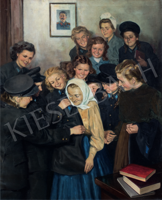 Kiss, Ernő - I'll be a policeman! (The New Student), around 1950 painting