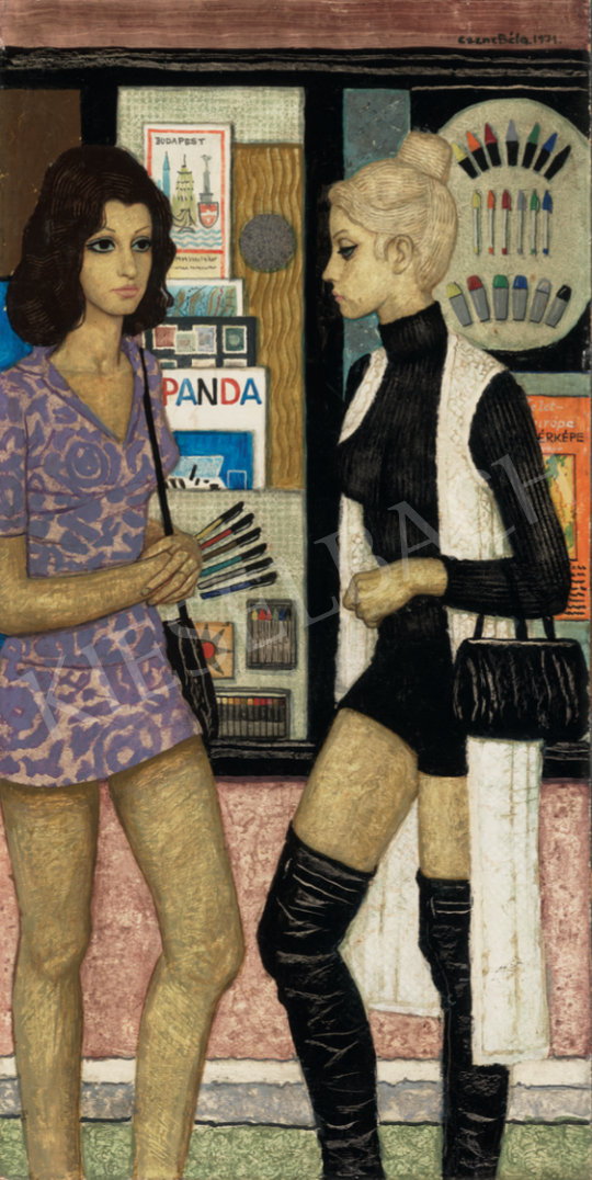  Czene, Béla jr. - Before the Shopwindow, 1971 painting