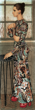  Czene, Béla jr. - Marta in Flare Jeans, 1974 painting