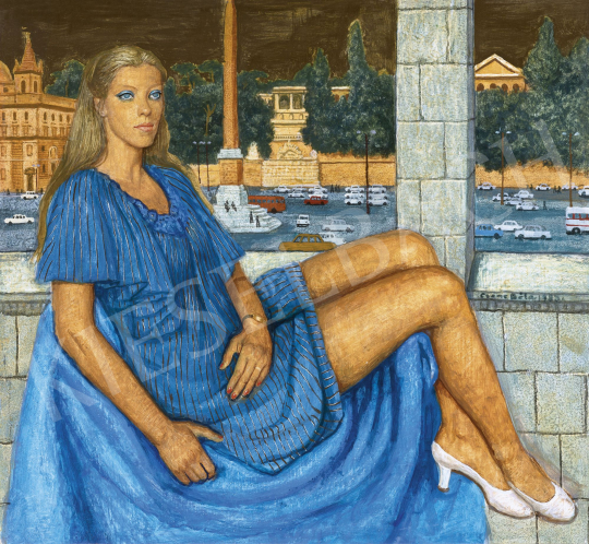  Czene, Béla jr. - Blue-Eyed Girl (Rome, Piazza del Popolo), 1983 | 60th Winter Auction auction / 2 Lot