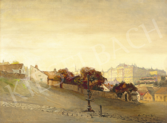  Háry, Gyula - The Buda Castle from the Tabán, 1910 | 60th Winter Auction auction / 7 Lot