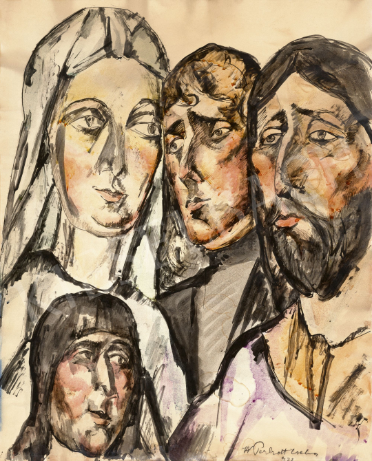  Perlrott Csaba, Vilmos - Expressive Faces, 1922 | 60th Winter Auction auction / 15 Lot