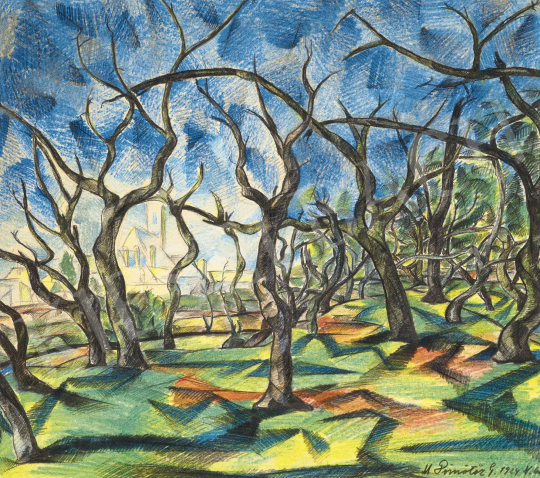  Dömötör, Gizella - The Brook Zazar in Nagybánya with Trees, 1924 | 60th Winter Auction auction / 21 Lot
