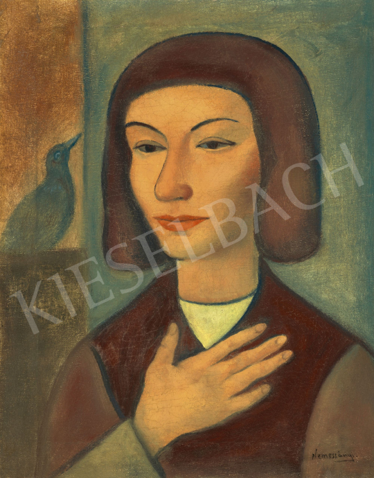  Kontuly, Béla - Woman with Bird (Fairy Tale) | 60th Winter Auction auction / 41 Lot