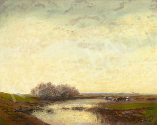  Mednyánszky, László - Crossing the River (Lights over the River) | 60th Winter Auction auction / 60 Lot