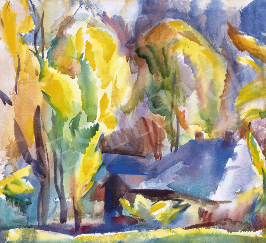 Aba-Novák, Vilmos - Autumn Landscape in Zugliget, c. 1923 | 60th Winter Auction auction / 65 Lot