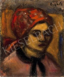  Czóbel, Béla - Woman in Red Scarf, 1930s 