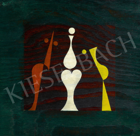 Sikuta Gusztáv - Játékos figurák (Nő, férfi, szív, kártya), 1960-as évek | 60. Téli Aukció aukció / 167 tétel