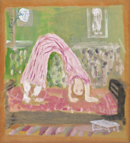  Anna, Margit - Upside Down (Self-Portrait in Striped Pink Dress), 1938 