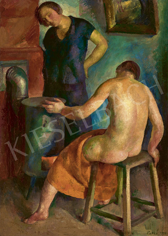  Patkó Károly - Modellek műteremben, 1926 | 60. Téli Aukció aukció / 186 tétel