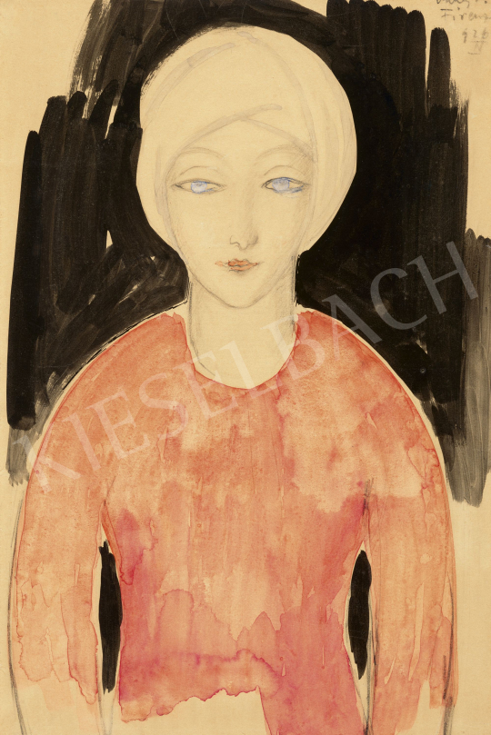  Vaszary János - Kék szemű lány, 1926 | 60. Téli Aukció aukció / 215 tétel