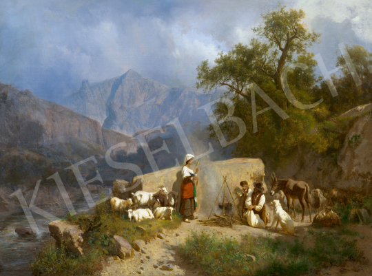 Markó, András - Italian Landscape with Shepherd Family | 60th Winter Auction auction / 234 Lot