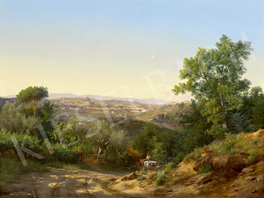 Ifj. Markó Károly - Firenze látképe, 1872 | 60. Téli Aukció aukció / 130 tétel
