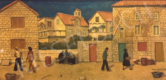  Czene, Béla jr. - Small town on the seaside painting