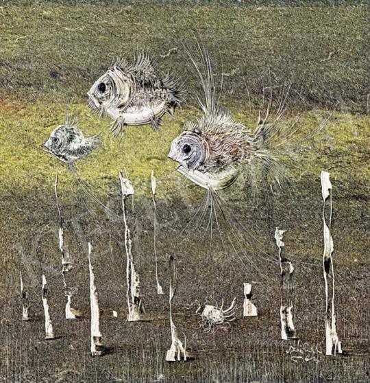  Szász, Endre - Fishes, 1963 painting