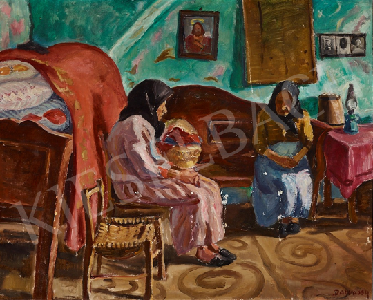 Vitéz Darvassy, István (Darvasi István) - Room in Mártély, c. 1933 painting