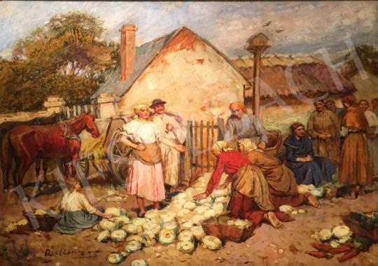 Deák Ébner, Lajos - By the Market Place painting