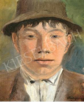  Mednyánszky László - Kalapos fiúportré festménye