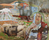  Bukta Imre - Ilus eladja bárányait festménye
