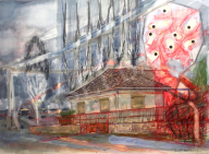  Bukta Imre - Falu széli ház festménye