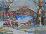 Bukta Imre - Tavaszi hóolvadás festménye