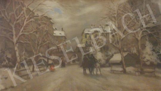 For sale  Berkes, Antal - Winter Street Scene 's painting