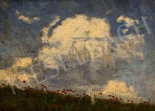 Balla, Béla - Poppy Meadow with Cirrus Clouds painting