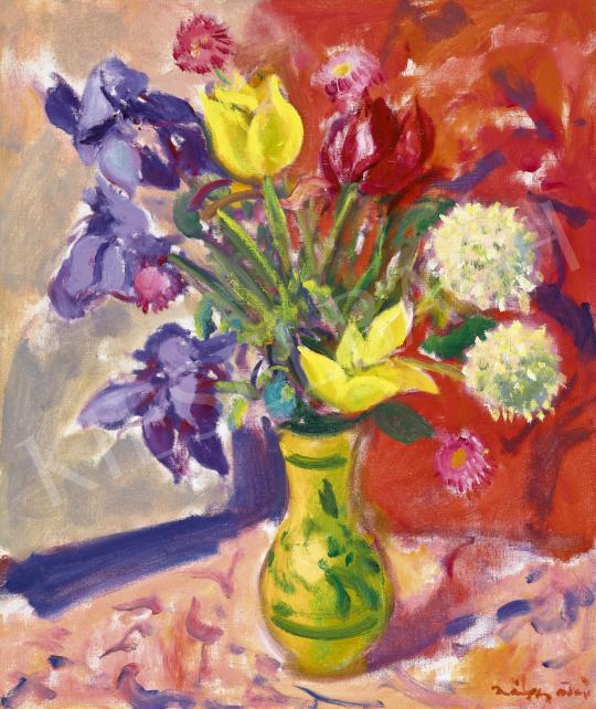  Márffy, Ödön - Spring Flower Still-Life painting