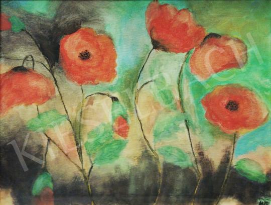 For sale  Elizabeth Eggenberg - Poppies (Hommage a Klimt) 's painting