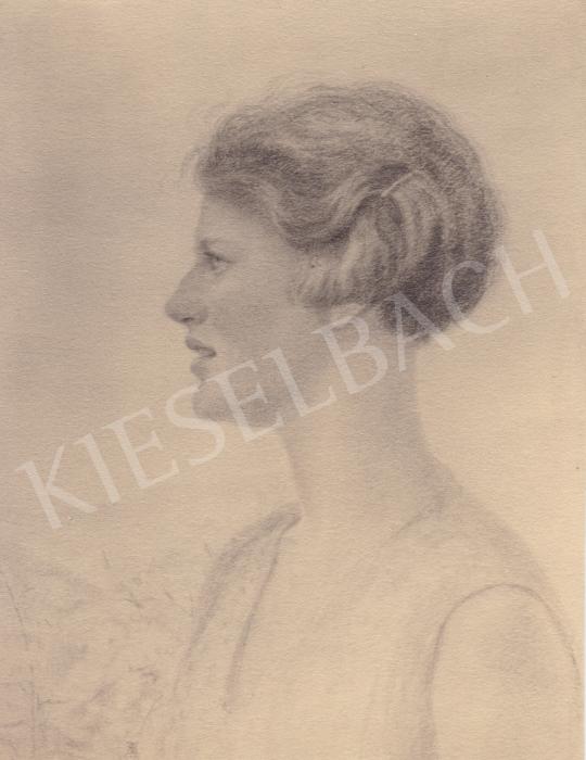  Hadzsy, Olga (B. Hadzsy Olga, Braun Olga, Mar - Portrait of Kiselbach, Vilmosné (Sebesta Gladys) painting