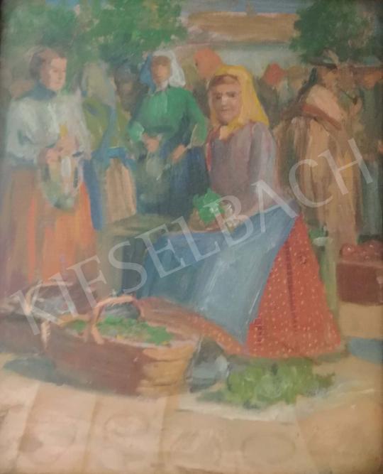  Horváth, G. Andor - Market Scene painting