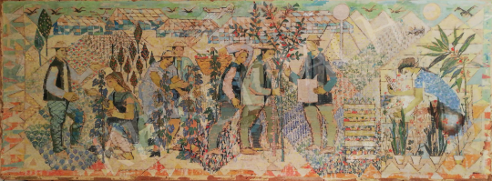 Eladó Csík Jolán - Tavaszi munkák festménye