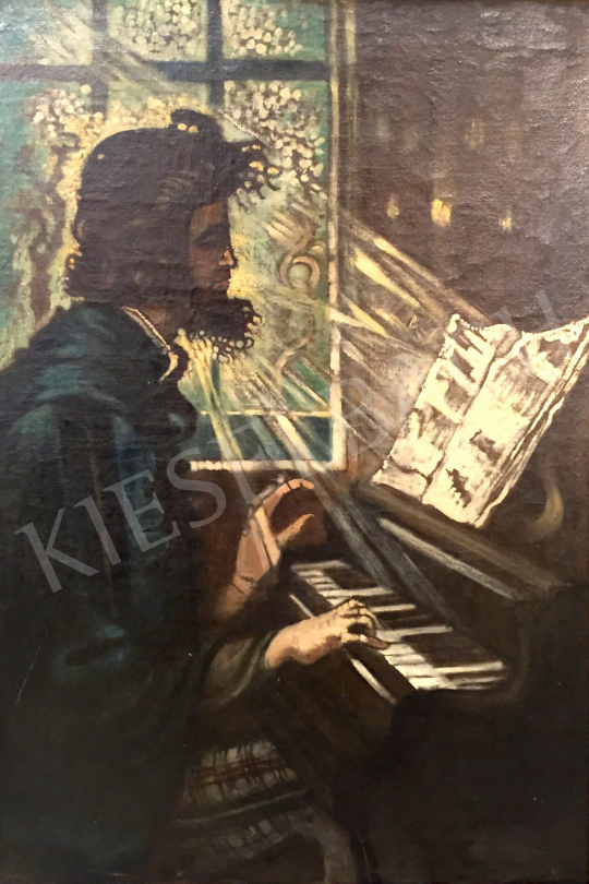  Remsey, Jenő György - By the piano painting