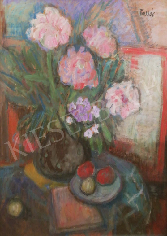 For sale Tallós, Ilona - Still life with flowers in studio 's painting