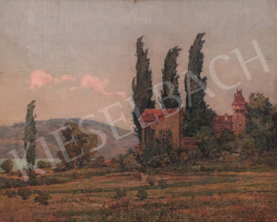 Basch, Árpád - Villa on the Balaton beach (Csopak) painting