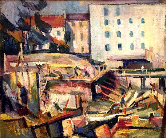 For sale  Börzsönyi Kollarits, Ferenc - Construction 's painting