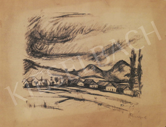 For sale Tihanyi, Lajos, - Mountains, clouds, houses 's painting