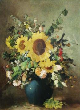 Kömpöczi Balogh, Endre - Flower Still Life with Sunflowers 