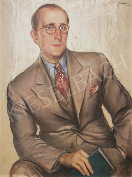 Eladó Sárossy Eta - Fiatal bankár portréja festménye