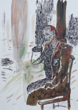  Bukta, Imre - Self-Portrait Leaning on Elbows (1998)