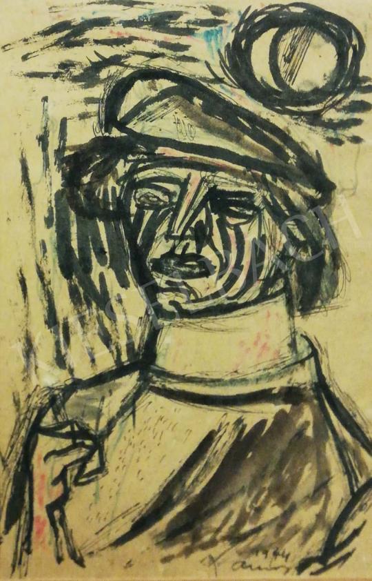  Ámos, Imre - Hard Times (Self-Portrait), 1944 painting